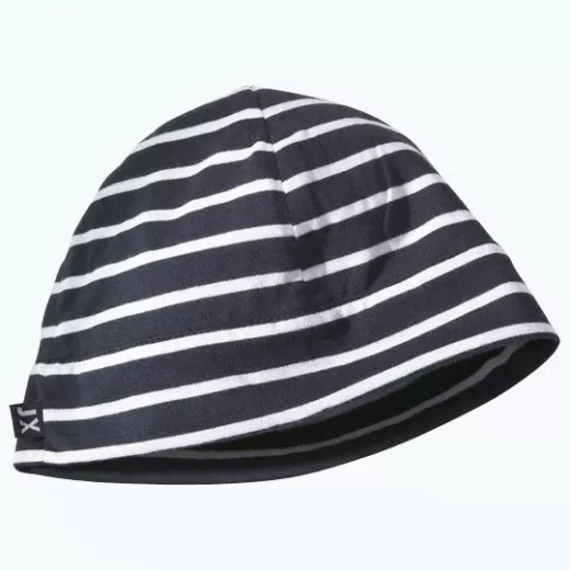 Jeantex, childrens striped cap Eiken, navy-white