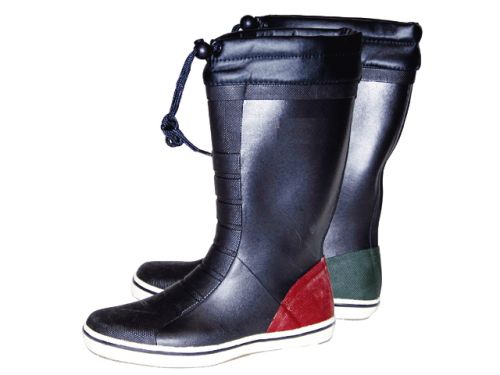 Talamex, boat boots red-green with lacing, long