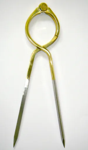 Topo, one-handed compass brass inox tip