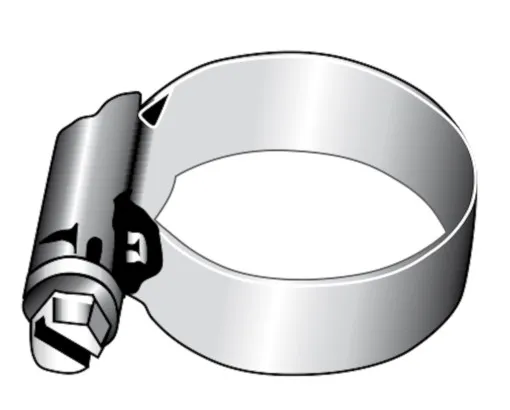 L'tuyau Ocean colliers en acier inoxydable AISI 304 A2, 6 mm 100mm