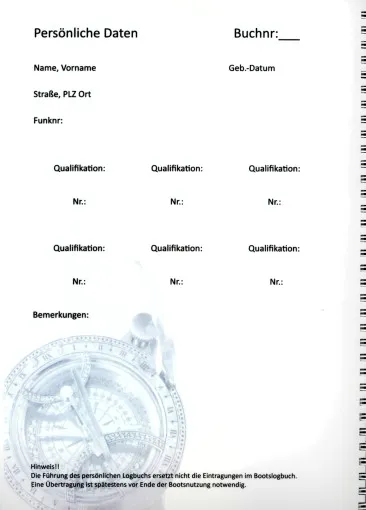 FLVG, Persönliches Logbuch für Bootsfahrer
