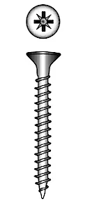 Inox chipboard screw countersunk head Pozi 2 pcs 6 x 60mm A2 stainless steel