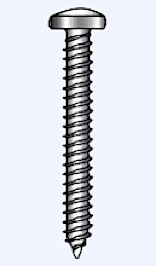 Inox A4 10 pcs. Tapping screws pan head cross recess 4.8 x 19mm