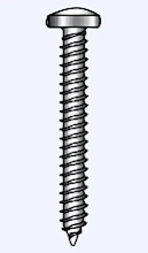 Inox A4 10 pz. Viti autofilettanti a testa bombata con intaglio a croce 48 x 19 mm