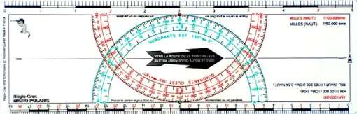 L´Ocean, Kurslineal & Navigations- Plotter Breton Polaris Micro