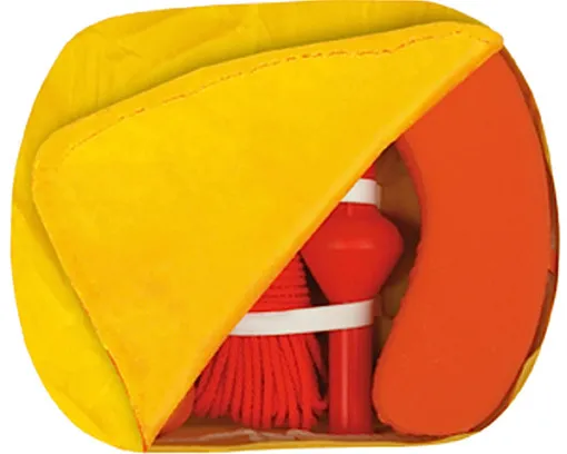 Talamex, lifebuoy set with SOLAS emergency lamp, line, holder, cover