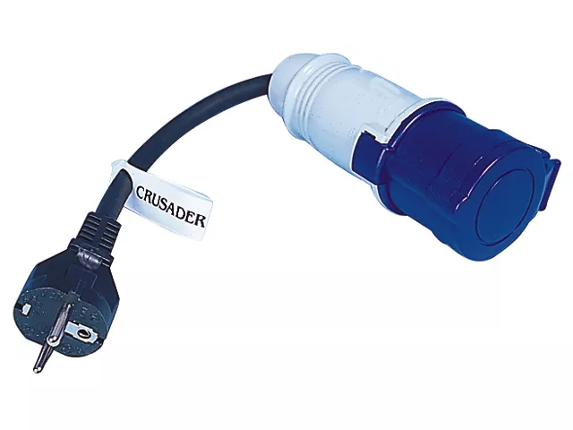 Talamex, adapter cable Schuko - CEE blue