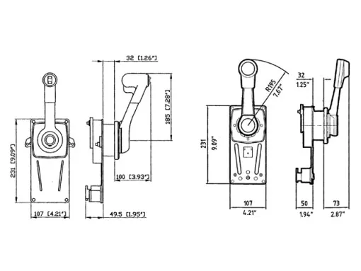 Ultraflex, shift lever B85 glider