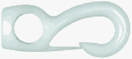 Liros, mosquetón de nylon 4 mm, blanco
