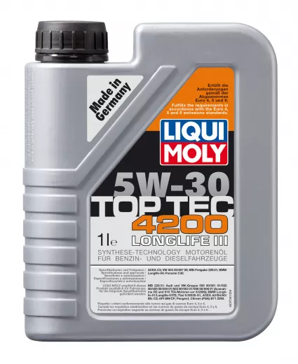 Liqui Moly, engine oil Top Tech 4200 5W-30, 5 litres