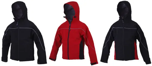 Gotop Softshell Kapuzenjacke Tempio Kid Schwarz-Rot