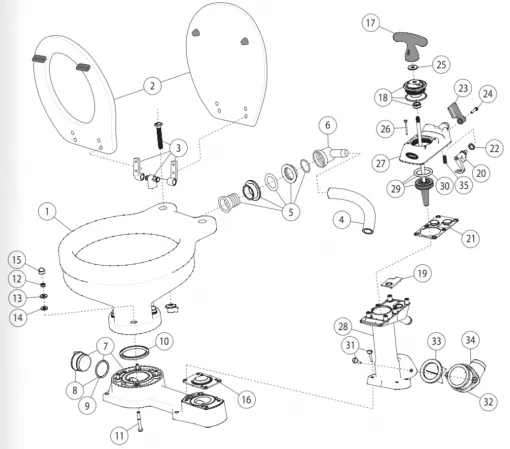 Jabsco, 29092-1000 Joker- Clapet anti-retour sortie toilettes