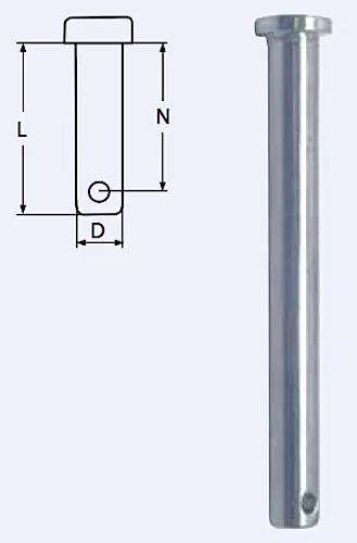 L´Ocean Steckbolzen 9,5mm x 26mm INOX A4 Edelstahl