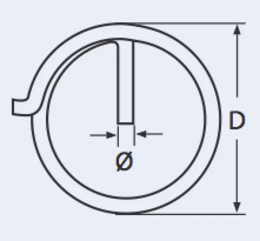 L´Ocean Edelstahl- Ringsplint A4 10 mm