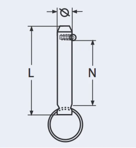 L`Ocean Tornillo cilíndrico con cierre de bola 8 x 33 mm acero inoxidable INOX A2