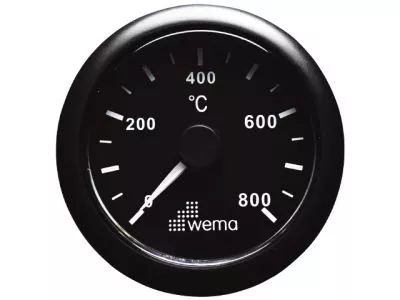 Wema, Anzeigeinstrument Auspuff Abgastemperatur 0°C - 800°C