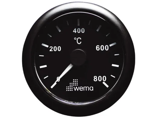 Wema, Anzeigeinstrument Auspuff Abgastemperatur 0°C - 800°C