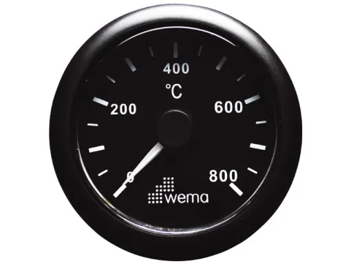 Wema, jauge de température de gaz d'échappement 0 ° C - 800 ° C