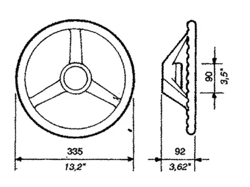 Ultraflex Motorboot- Steuerrad V32