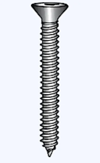 L´Ocean, 10 St. Blechschrauben Senkkopf Kreuzschlitz INOX A4, 4,8 x 19mm