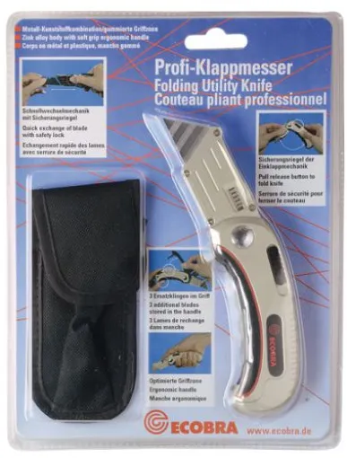 Ecobra, cuchillo profesional plegable de metal