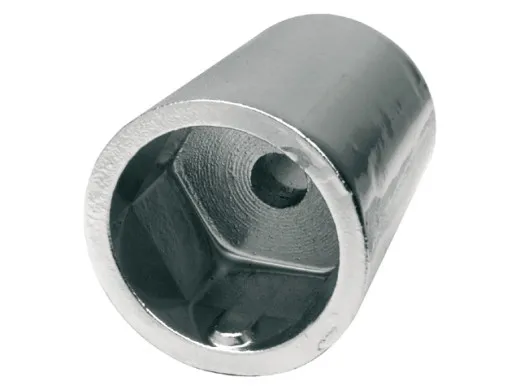 Talamex, hexagonal shaft anode with groove, zinc