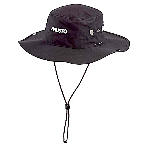 Musto, Sailing Hat Evolution Fast Dry Brimmed Hat, Black