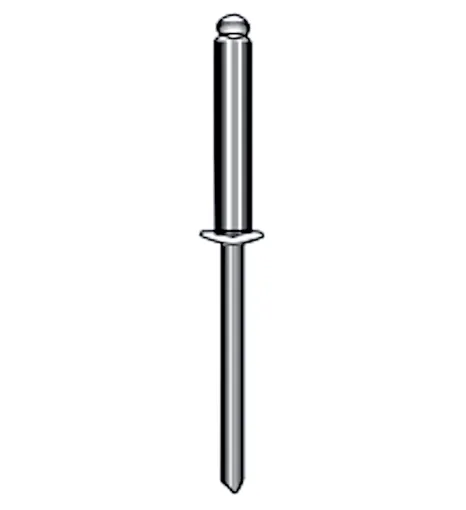 L´Ocean 4 Stück Niete Monel 4,0mm x 11,4mm