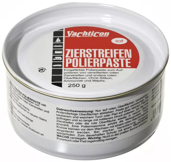 Yachticon Zierstreifen Polierpaste Rot 250g