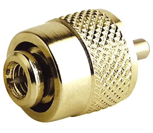 Clavija Glomex PL259 dorada para cable coaxial