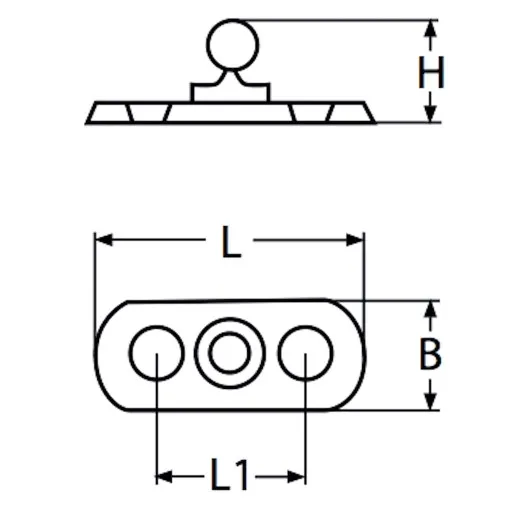 L´Ocean, lower part screwable 34mm x 11mm