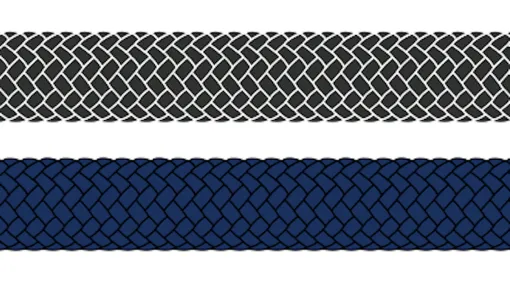 Liros, fender lines - set of 2 black / navy, 8mm