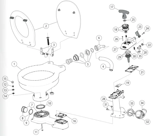 Jabsco, 29028-2000 Mariner WC - Plinth drain plug