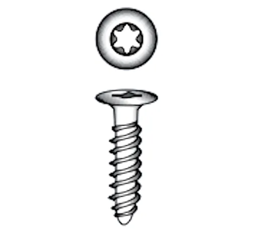 L`Ocean, tornillo tapa varilla Inox A4, 4.8mm x 19mm, 200 piezas