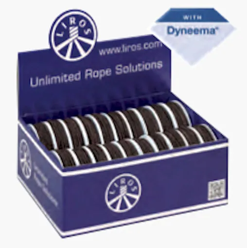 Liros, Bändsel Optisail Dyneema schwarz/rot 1,2mm, 20m