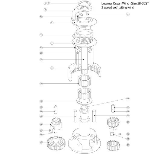 Lewmar, Winschen Jaw Kit 48000448 28ST / 30ST Ocean