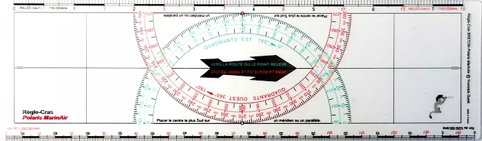 L`Ocean, brújula de navegación y regla de rumbo Breton Polaris Mariner Air