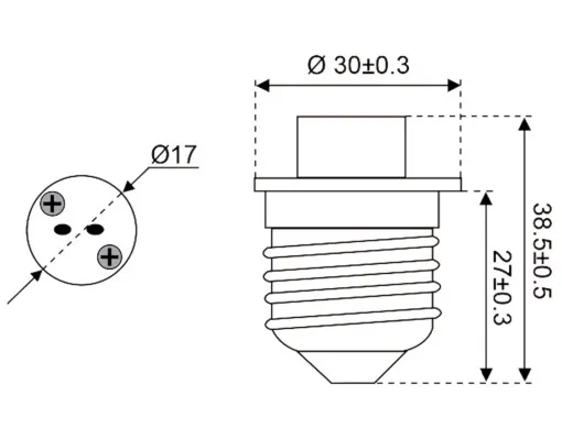 Adaptador de base Talamex de E27 a G4