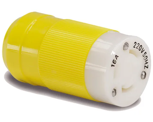 Marinco, shore power plug Nema L5 yellow, 230V 16A