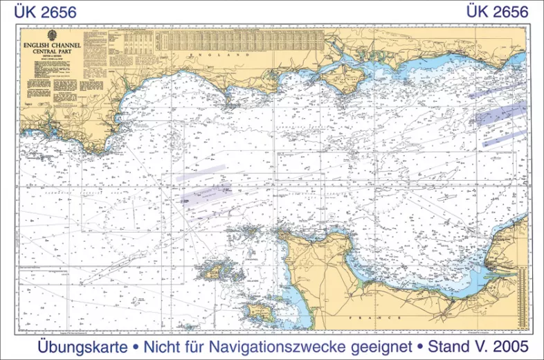 L`Ocean, SSS training set nautical chart BA 2656 + accompanying booklet + exercises + quiver