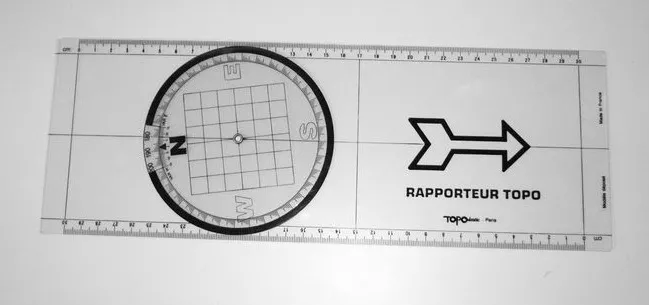 Topoplastic, Kurslineal Plotter Rapporteur Topo