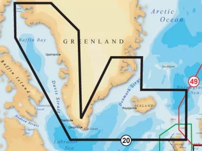 Navionics, Vektorkarte + 20XG, Grönland & Island