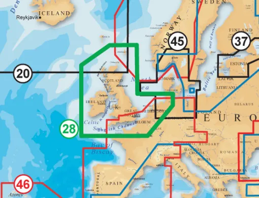 Navionics, Vektorkarte + 28XG, Großbritannien Irland Holland