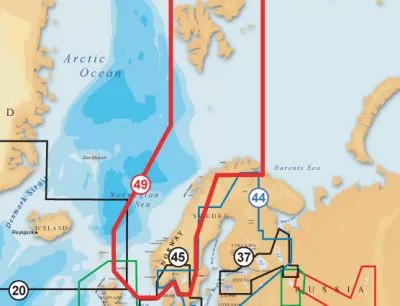 Navionics, Vektorkarte + 49XG, Norwegen & Spitzbergen