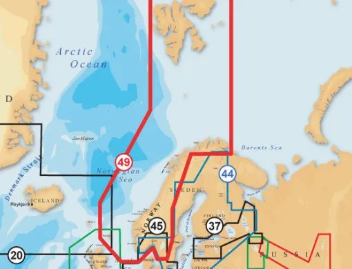 Navionics, mapa vectorial + 49XG, Noruega y Svalbard
