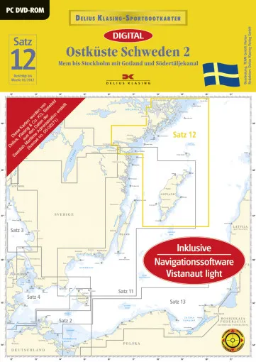 Delius Klasing, Digital Sea Chart Set 12 East Coast Sweden