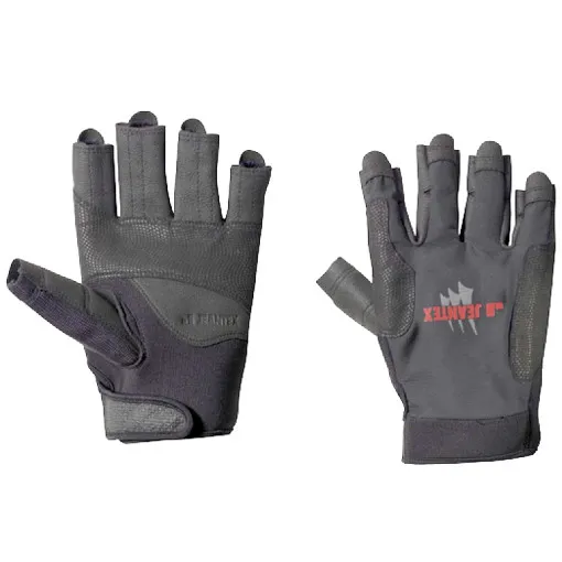 Jeantex, gants de voile Russel doigts courts, noir