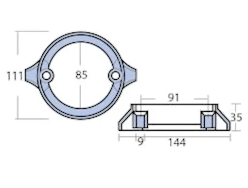 Volvo Penta, Ringanode Duo Prop 280 / 290, Magnesium