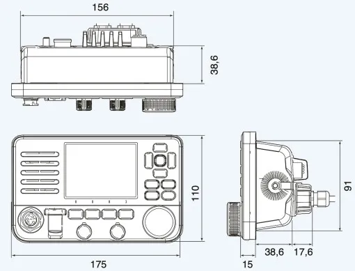 Icom, IC-M510E VHF avec DSC & WLAN