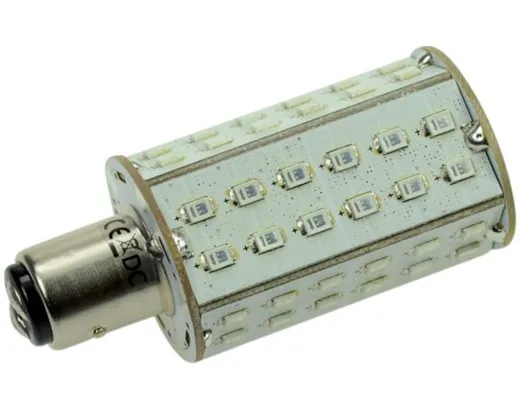 Talamex, S-LED 60x SMD Navigationsleuchte BAY15d, Grün / Rot